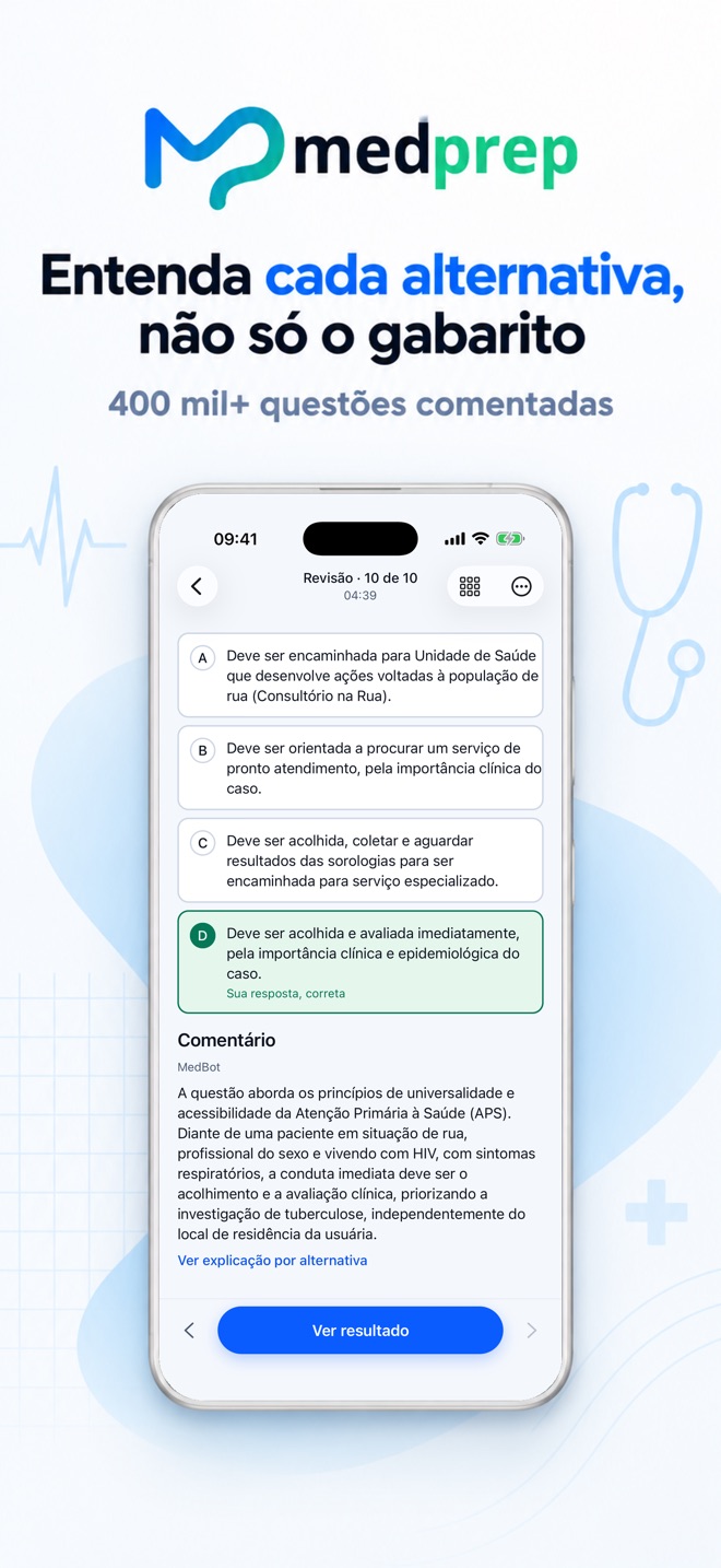 Questões com comentários por alternativa